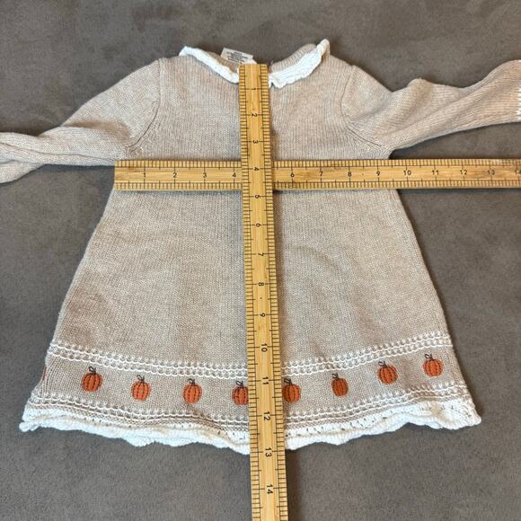 Max Studio Baby Sweater Dress Pumpkins Fall Halloween Thanksgiving 3-6 Months - Picture 5 of 6